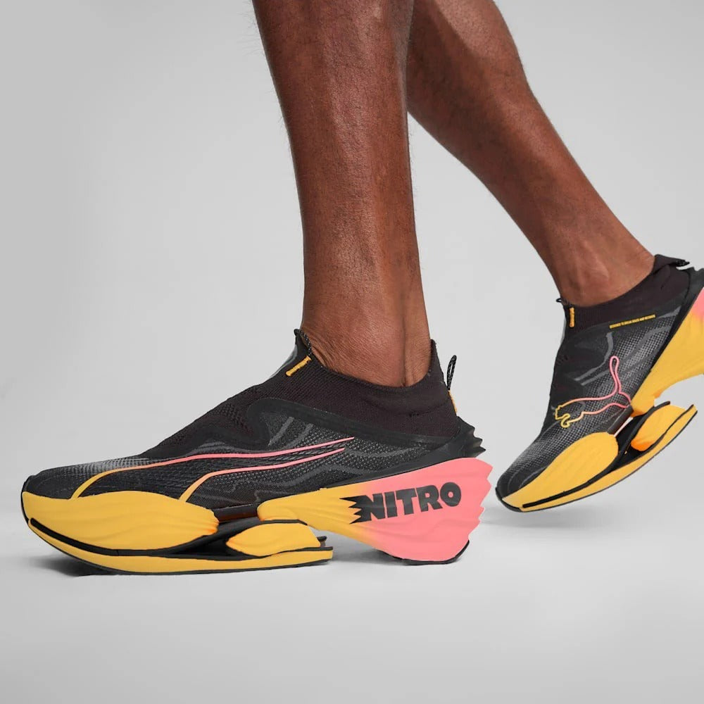 Puma Fast-RB Nitro Elite - Preto com Laranja e Rosa