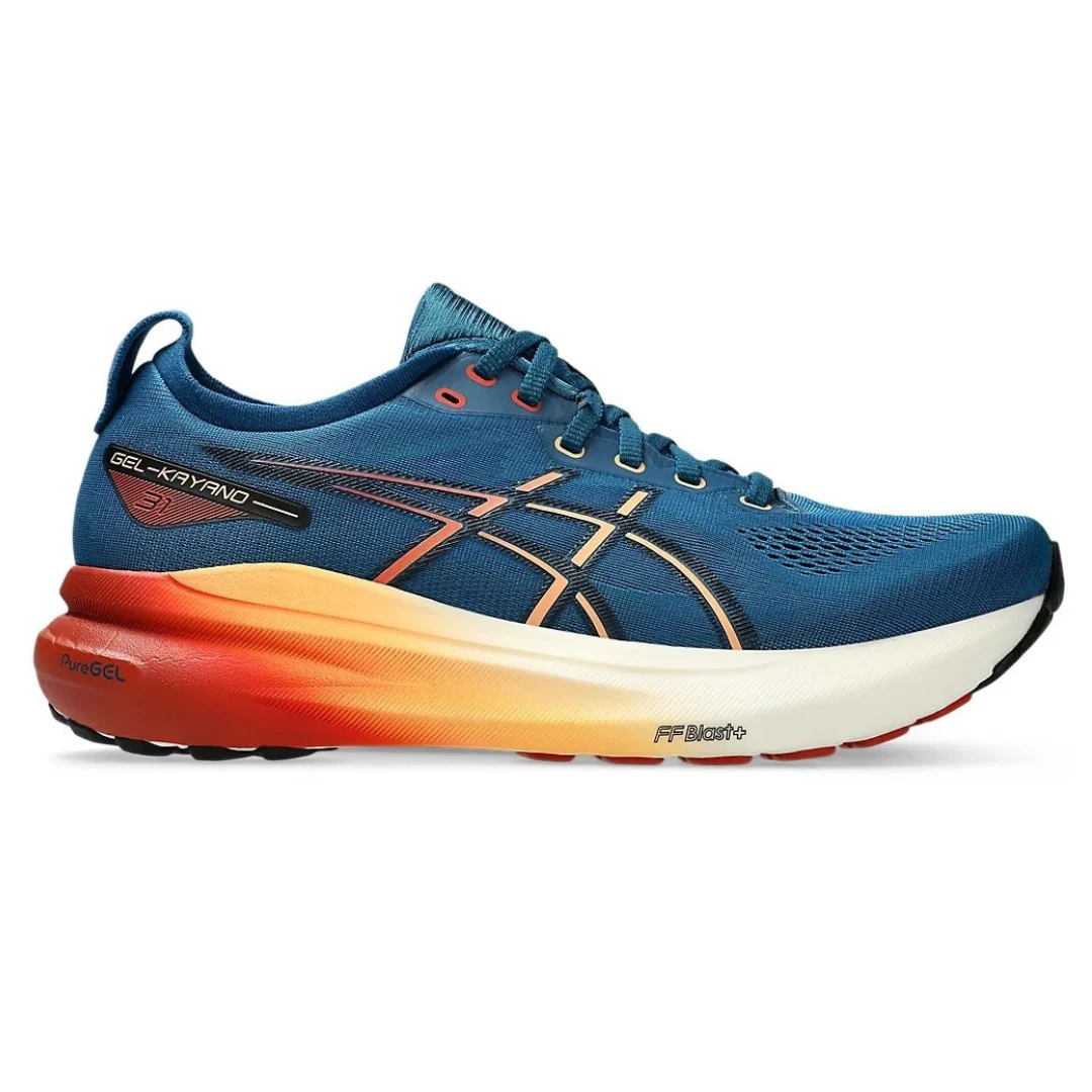 Asics Gel Kayano 31 Paris Platinum - Azul Marinho com Vermelho