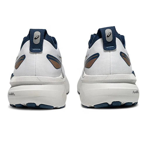 Asics Gel Kayano 31 - Branco com Azul Marinho e Dourado