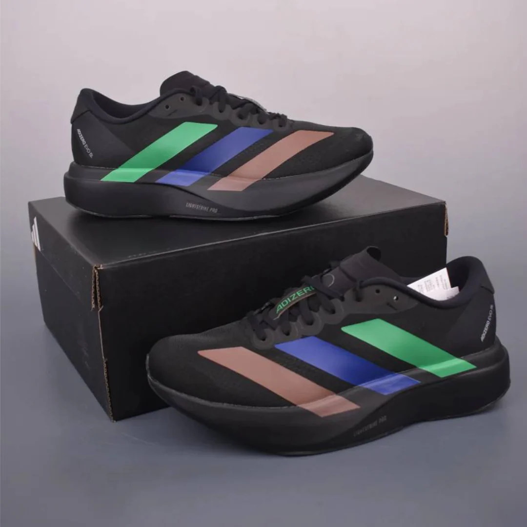 Adidas Adizero EVO SL - Preto/Verde/Azul/Marrom