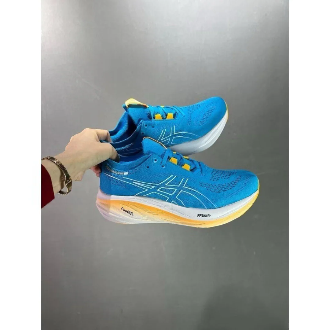 Asics Gel Nimbus 26 - Azul e Laranja