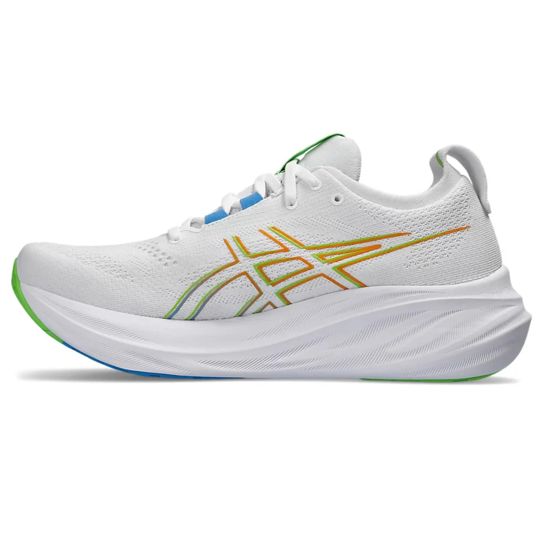 Asics Gel Nimbus 26 - Branco com Azul e Verde