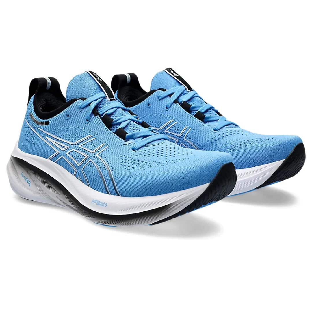 Asics Gel Nimbus 26 - Azul com Branco e Preto