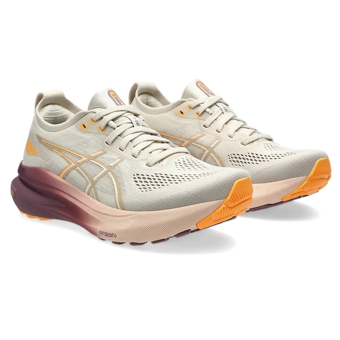 Asics Gel Kayano 31 - Bege com Laranja e Vermelho