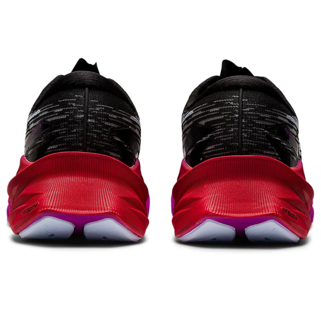 Asics NovaBlast 3 Preto com Roxo e Vermelho