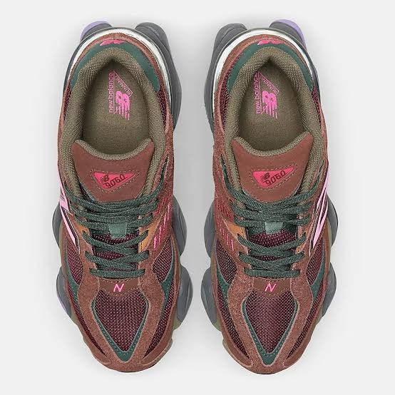 New Balance 9060 Sea Salt Burgundy Pink