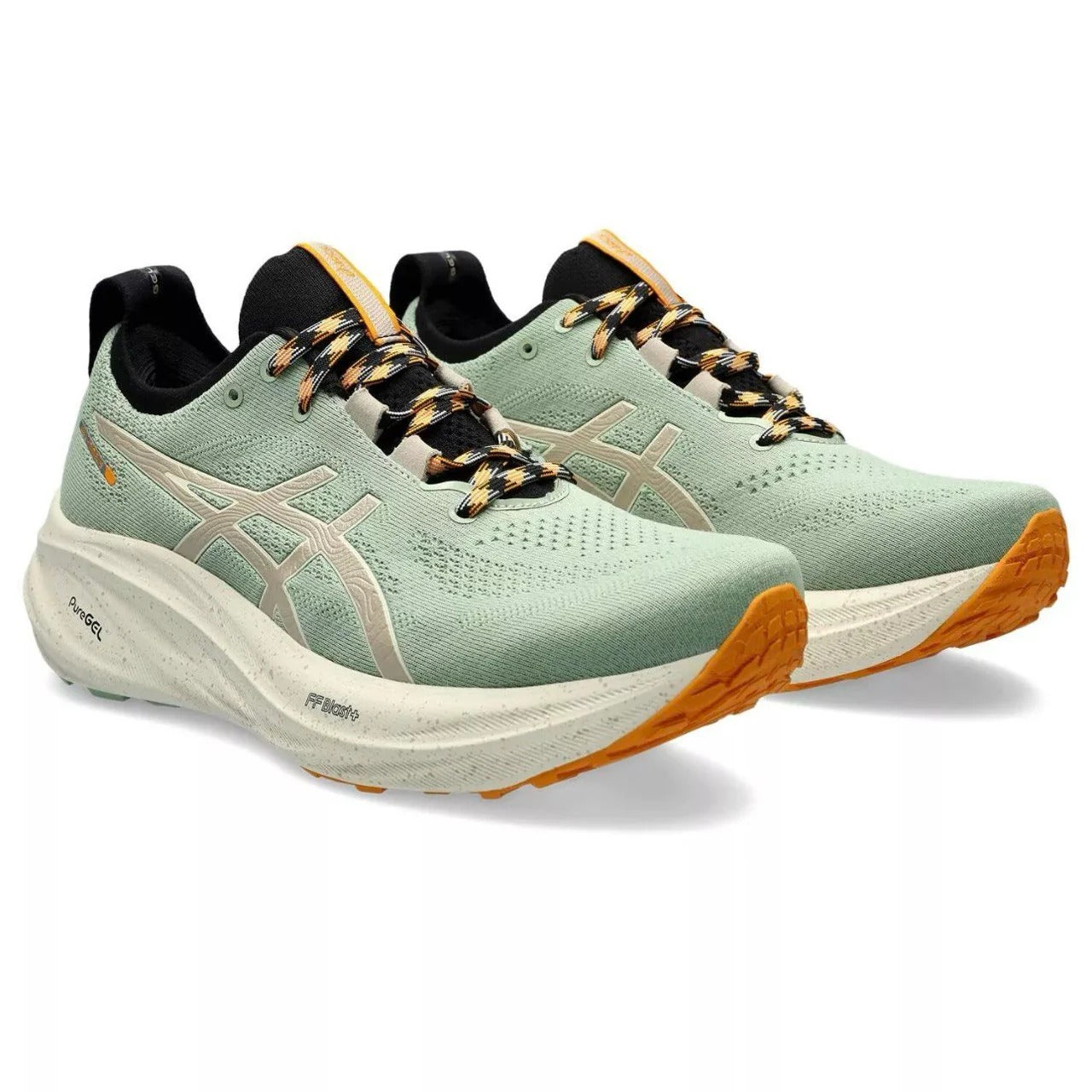 Asics Gel Nimbus 26 - Verde/Creme/Laranja