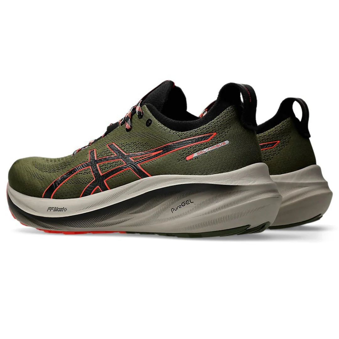 Asics Gel Nimbus 26 Paris - Verde Oliva/Vermelho