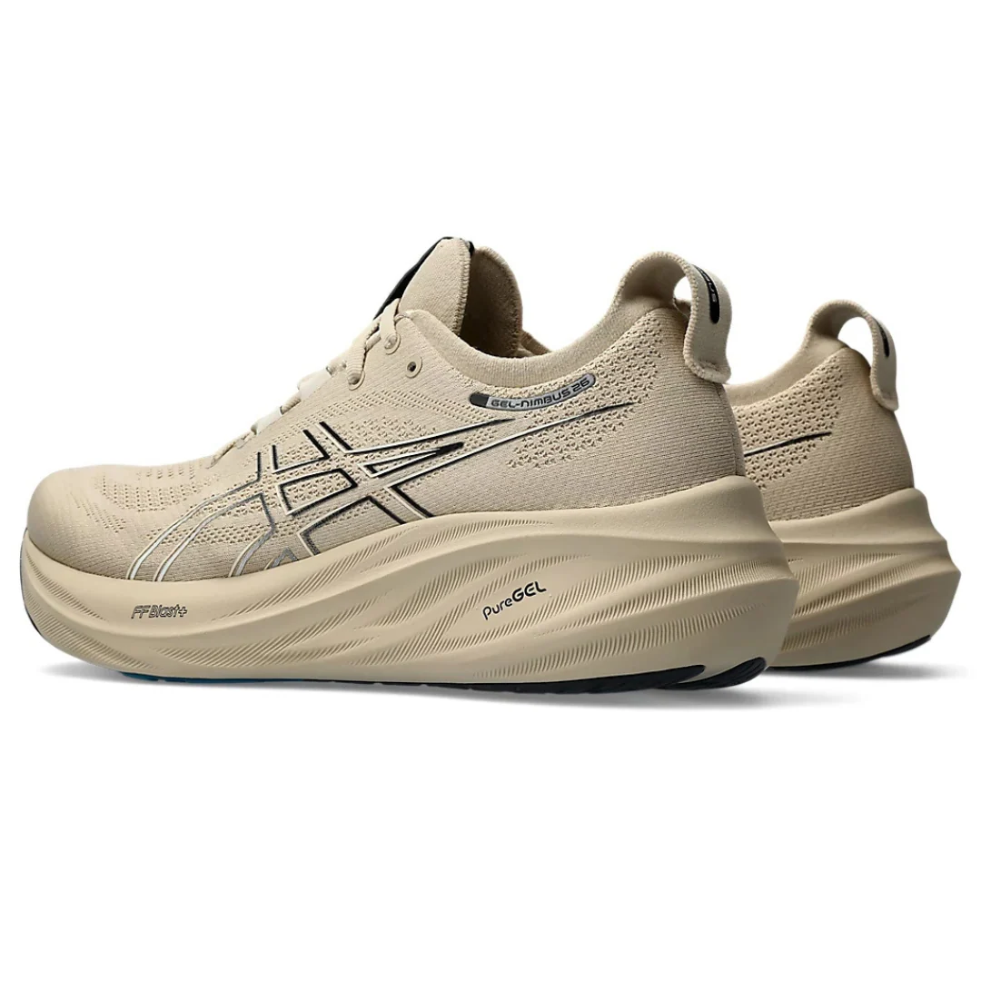 Asics Gel Nimbus 26 - Cinza Bege e Preto
