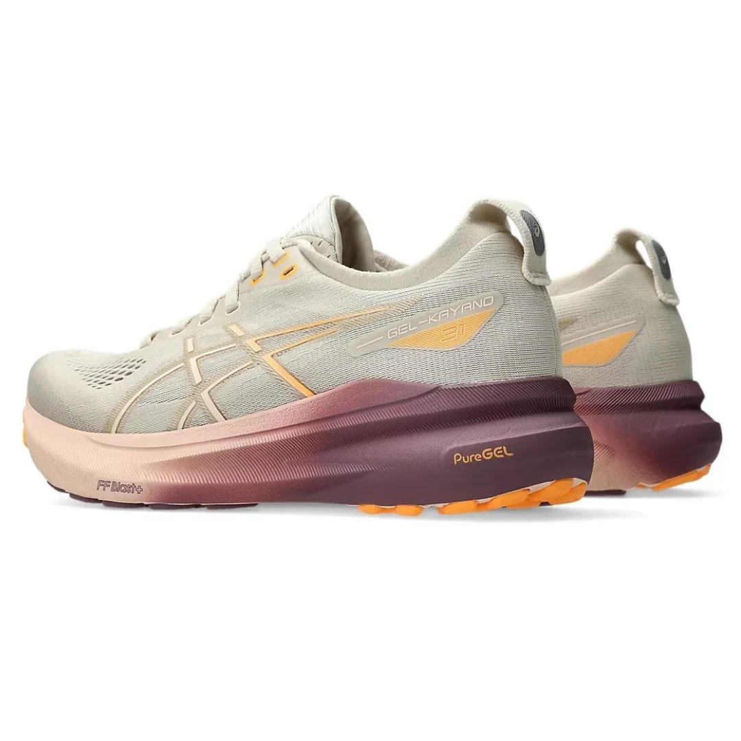 Asics Gel Kayano 31 - Bege com Laranja e Vermelho