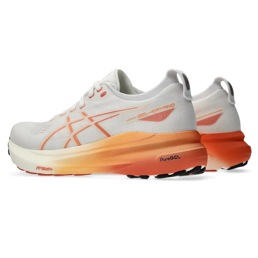Asics Gel Kayano 31 - Branco com Laranja