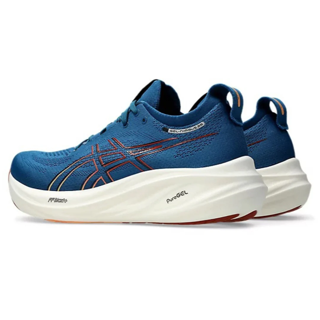 Asics Gel Nimbus 26 - Azul com Branco e Vermelho