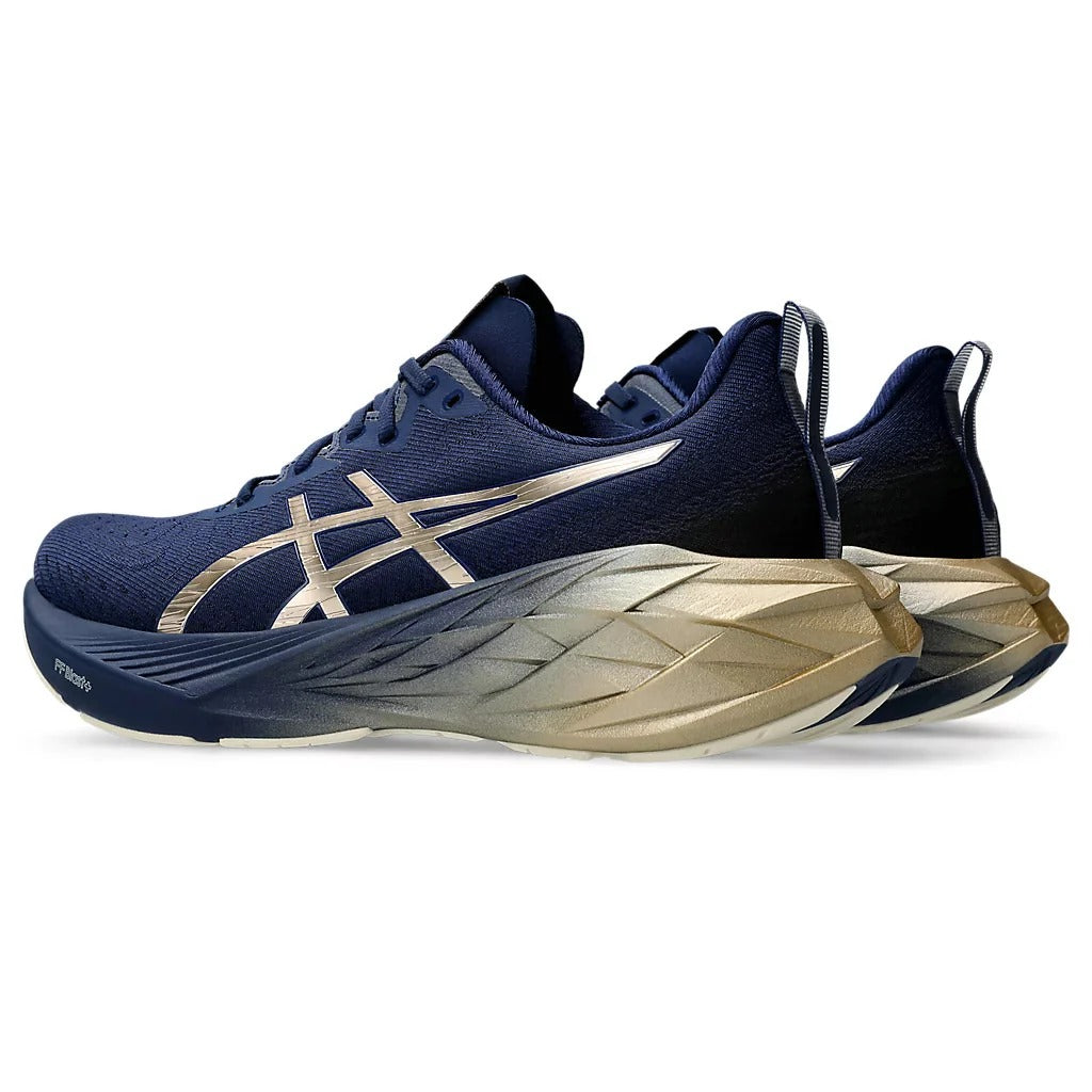 Asics NovaBlast 4 Platinum Azul Marinho Dourado