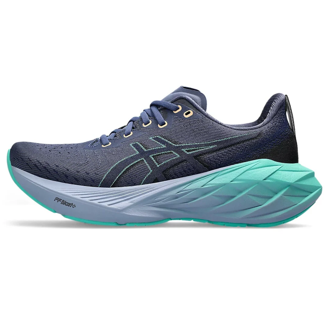 Asics NovaBlast 4 Azul Marinho com Verde e Azul