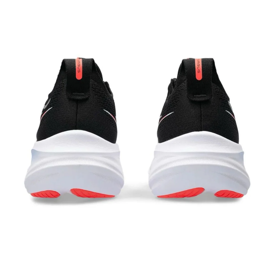 Asics Gel Nimbus 26 - Preto com Branco e Vermelho