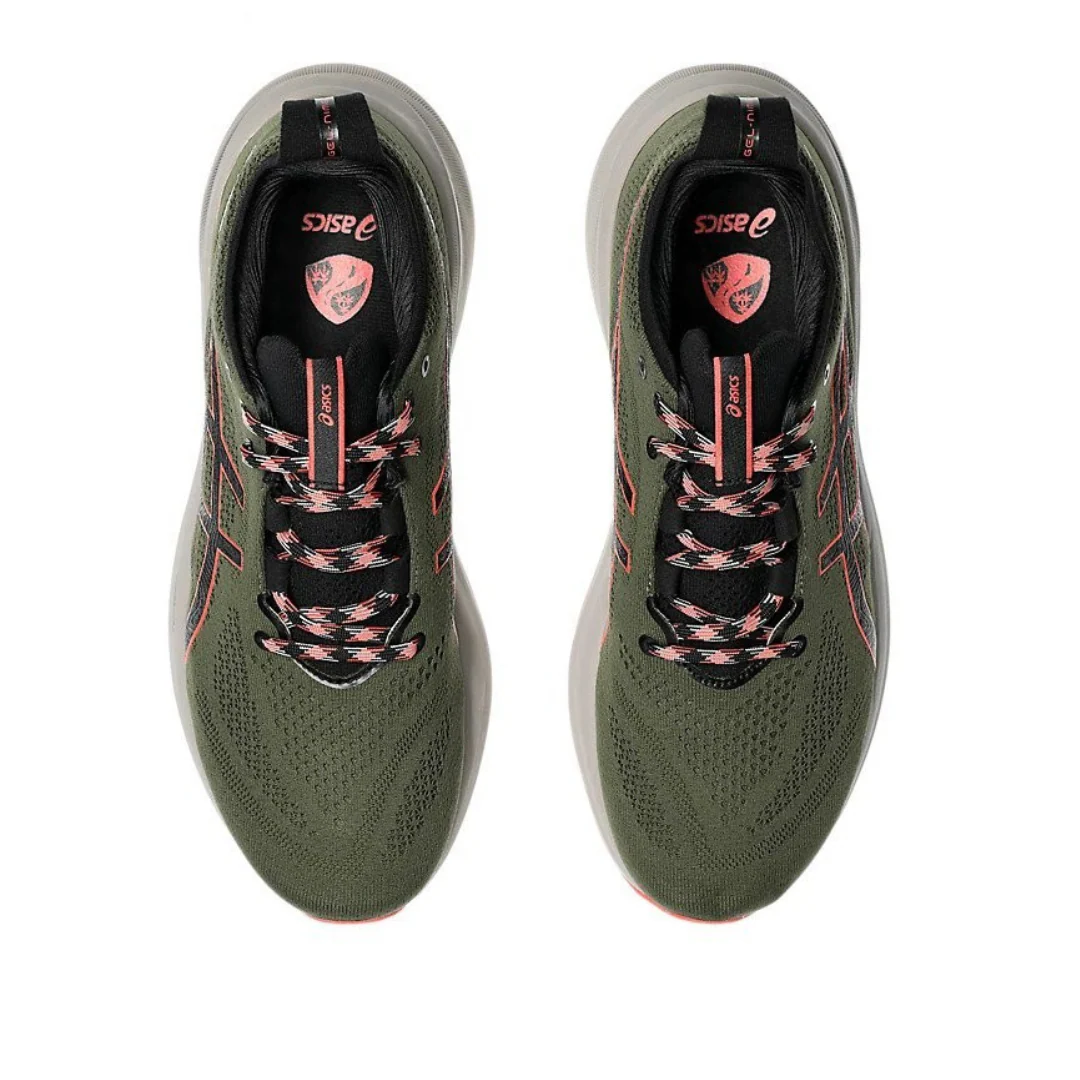 Asics Gel Nimbus 26 Paris - Verde Oliva/Vermelho