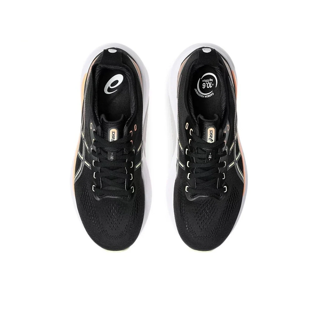 Asics Gel Kayano 31 - Preto com Branco e Laranja