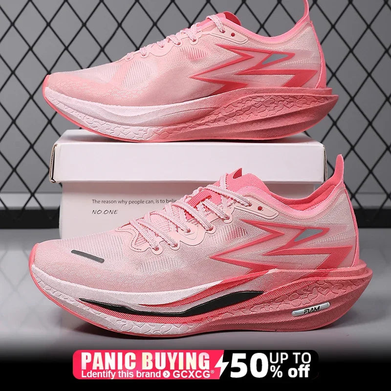 Running Shoes Speciality Carbon Board Marathon Men Sports Breathable Lightweight Women's Comfortable Athletic Nonskid Sneakers ﻿