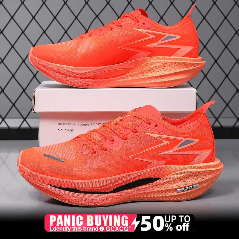 Running Shoes Speciality Carbon Board Marathon Men Sports Breathable Lightweight Women's Comfortable Athletic Nonskid Sneakers ﻿