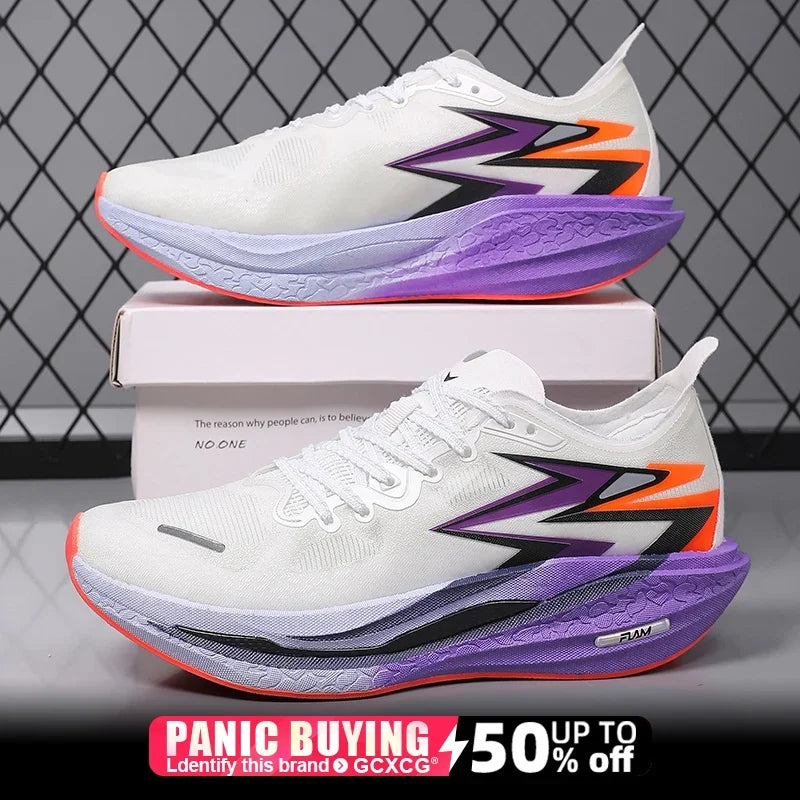 Running Shoes Speciality Carbon Board Marathon Men Sports Breathable Lightweight Women's Comfortable Athletic Nonskid Sneakers ﻿