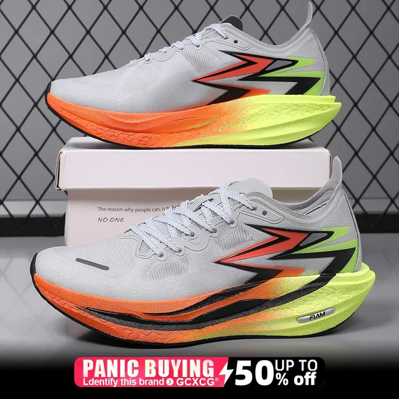 Running Shoes Speciality Carbon Board Marathon Men Sports Breathable Lightweight Women's Comfortable Athletic Nonskid Sneakers ﻿