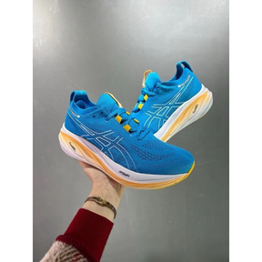 Asics Gel Nimbus 26 - Azul e Laranja