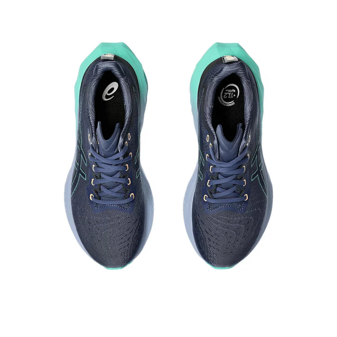 Asics NovaBlast 4 Azul Marinho com Verde e Azul