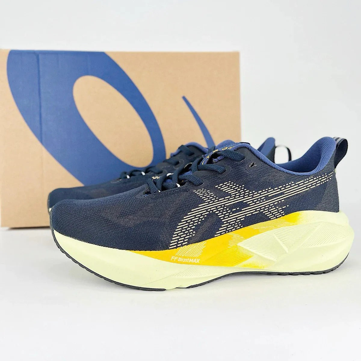 Asics NovaBlast 5 - Marinho com Verde e Laranja