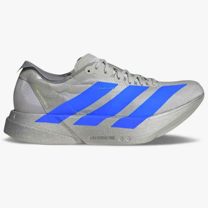 Adidas Adizero Adios Pro 4 Cinza Metálico/Azul