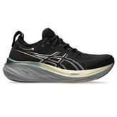 Asics Gel Nimbus 26 -  Preto e Dourado com Cinza e Verde