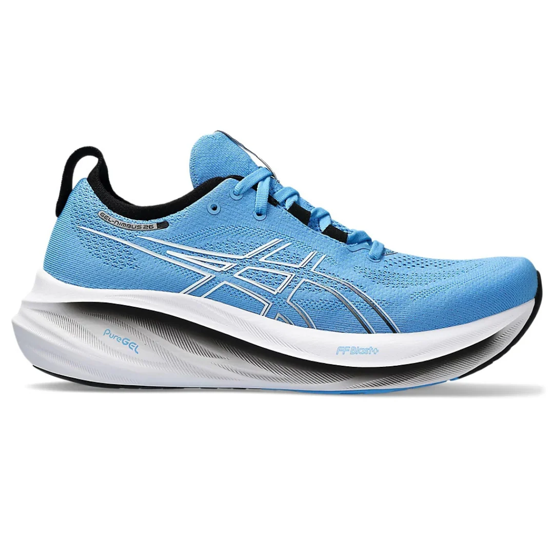 Asics Gel Nimbus 26 - Azul com Branco e Preto