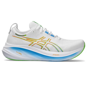 Asics Gel Nimbus 26 - Branco com Azul e Verde