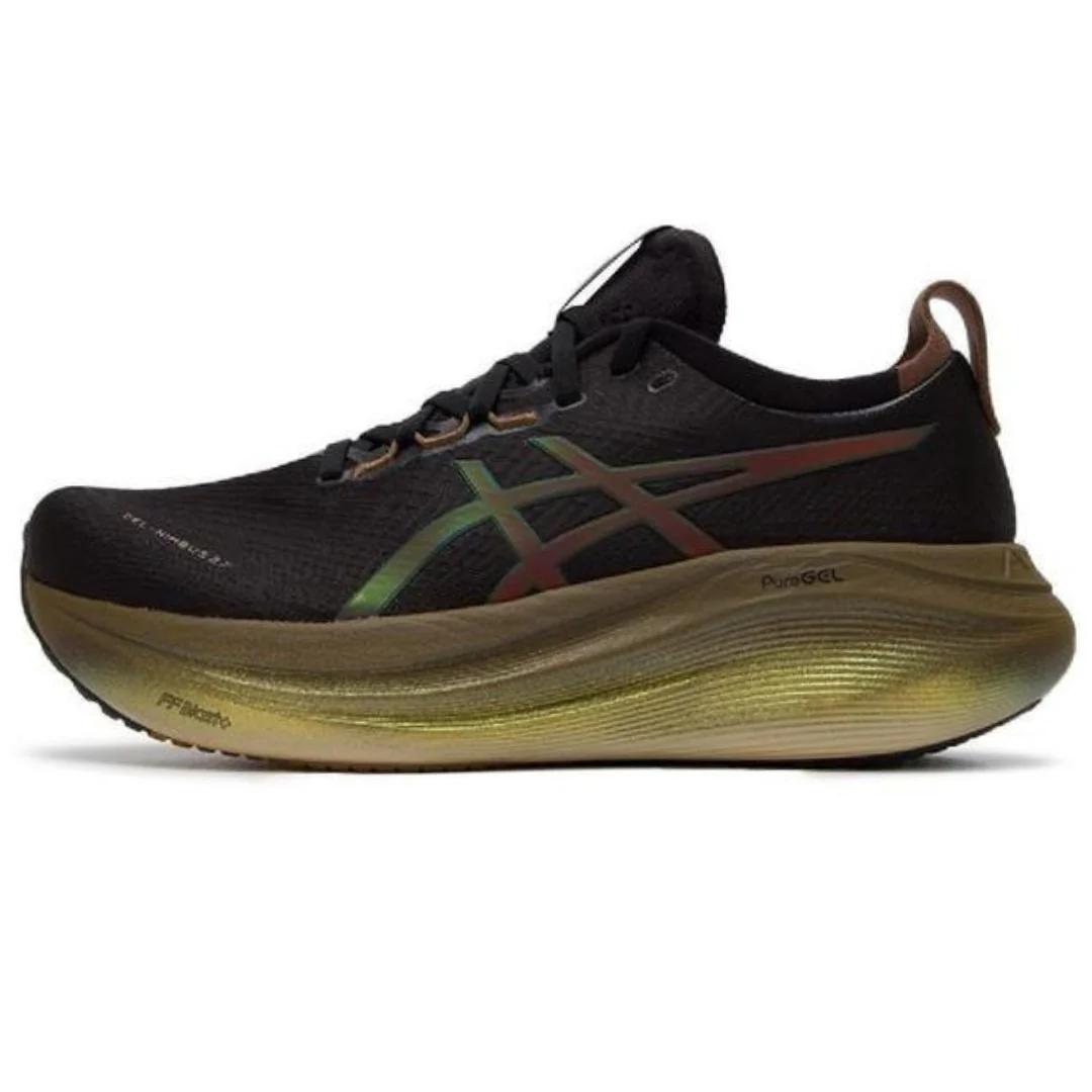 Asics Gel Nimbus 27 - Preto/Dourado