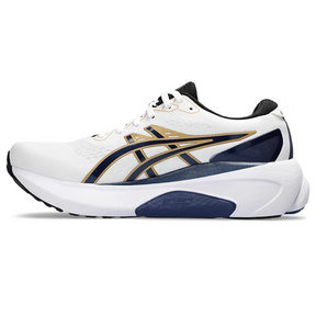 Asics Gel Kayano 30 - Branco com Azul Marinho e Dourado