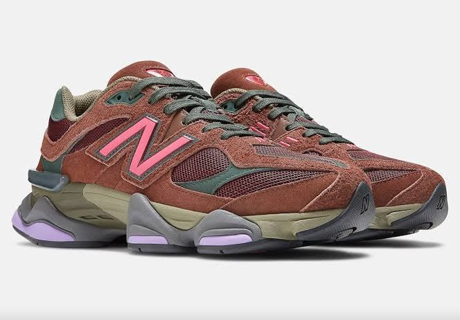 New Balance 9060 Sea Salt Burgundy Pink