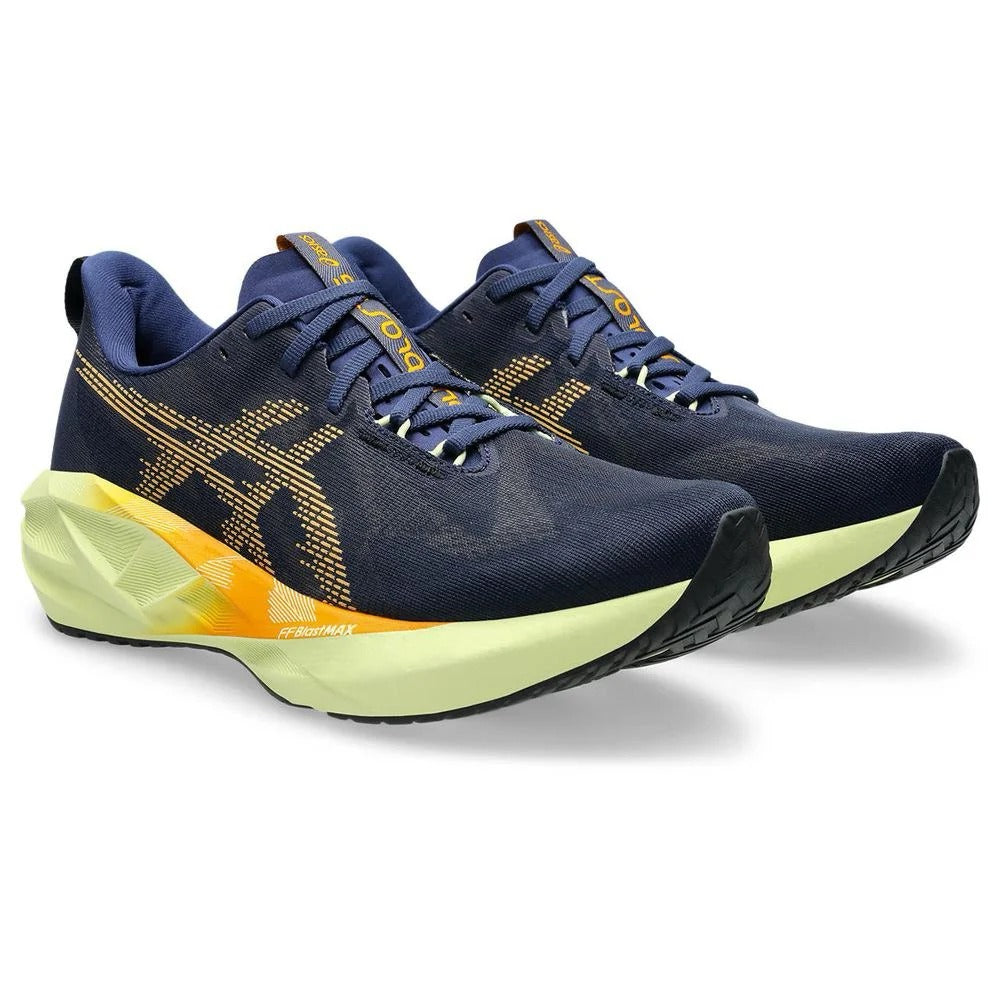 Asics NovaBlast 5 - Marinho com Verde e Laranja