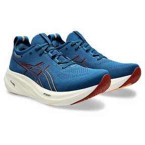 Asics Gel Nimbus 26 - Azul com Branco e Vermelho