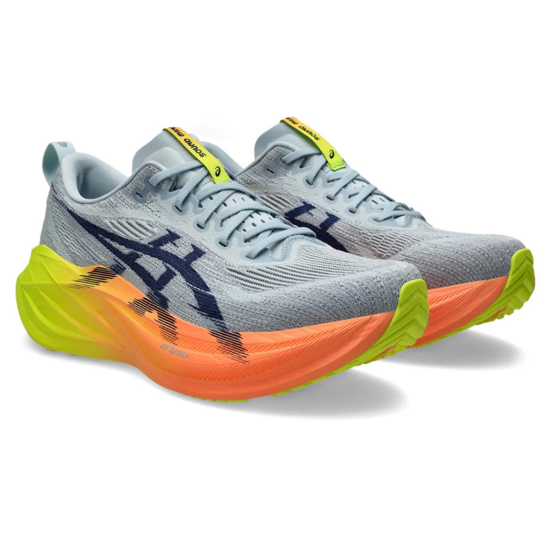 Asics SuperBlast 2 Paris Unissex- Cinza com Verde e Laranja