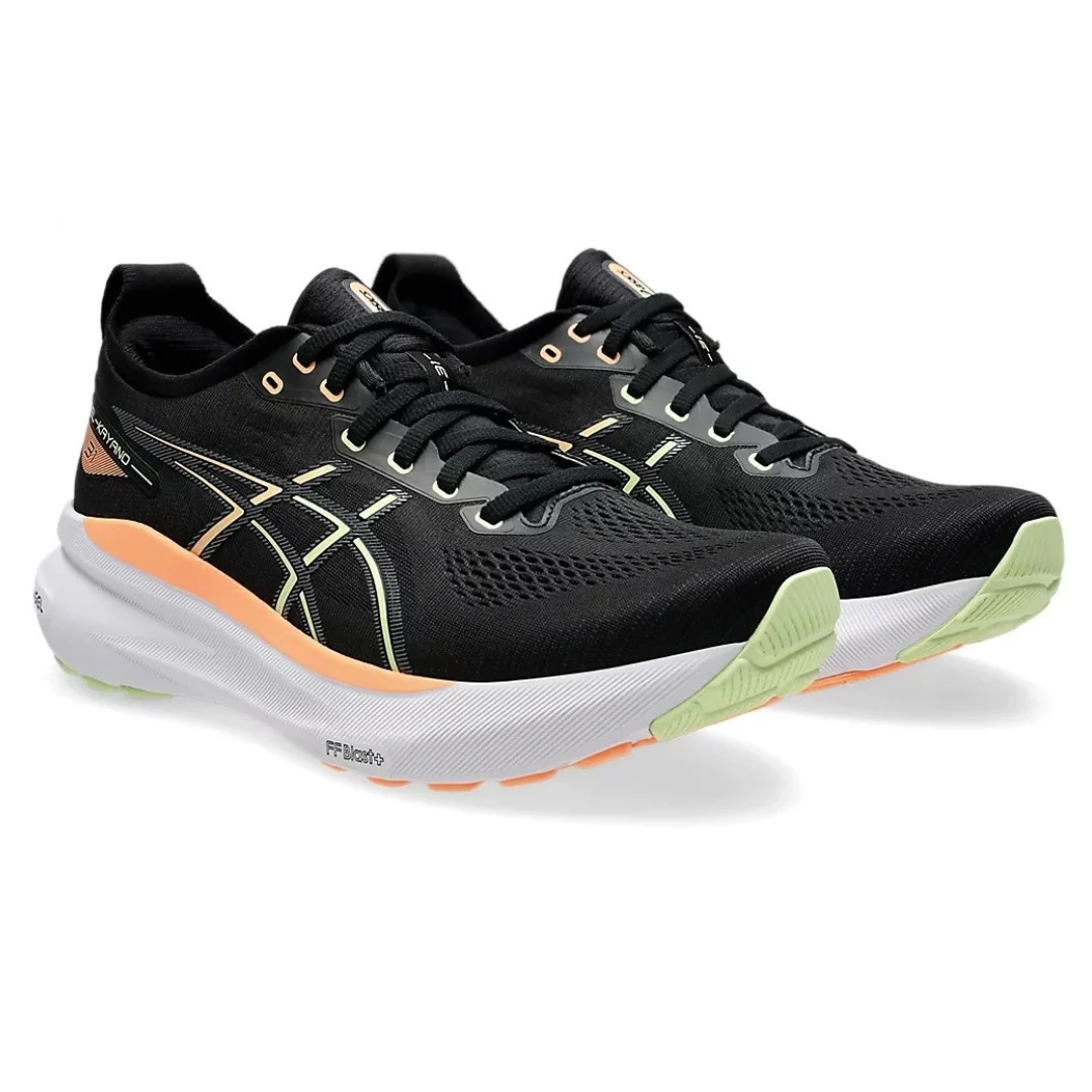 Asics Gel Kayano 31 - Preto com Branco e Laranja
