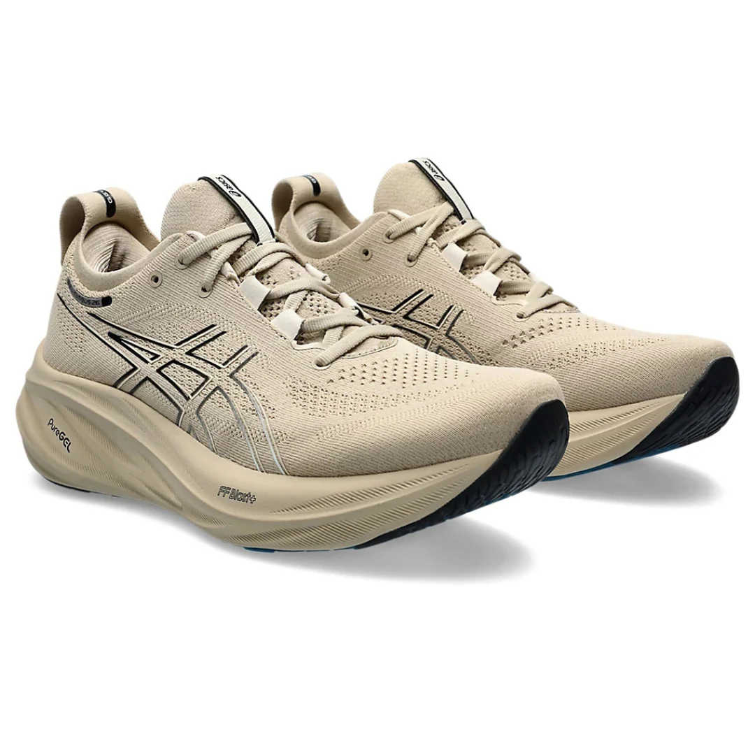 Asics Gel Nimbus 26 - Cinza Bege e Preto