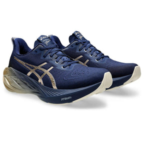 Asics NovaBlast 4 Platinum Azul Marinho Dourado
