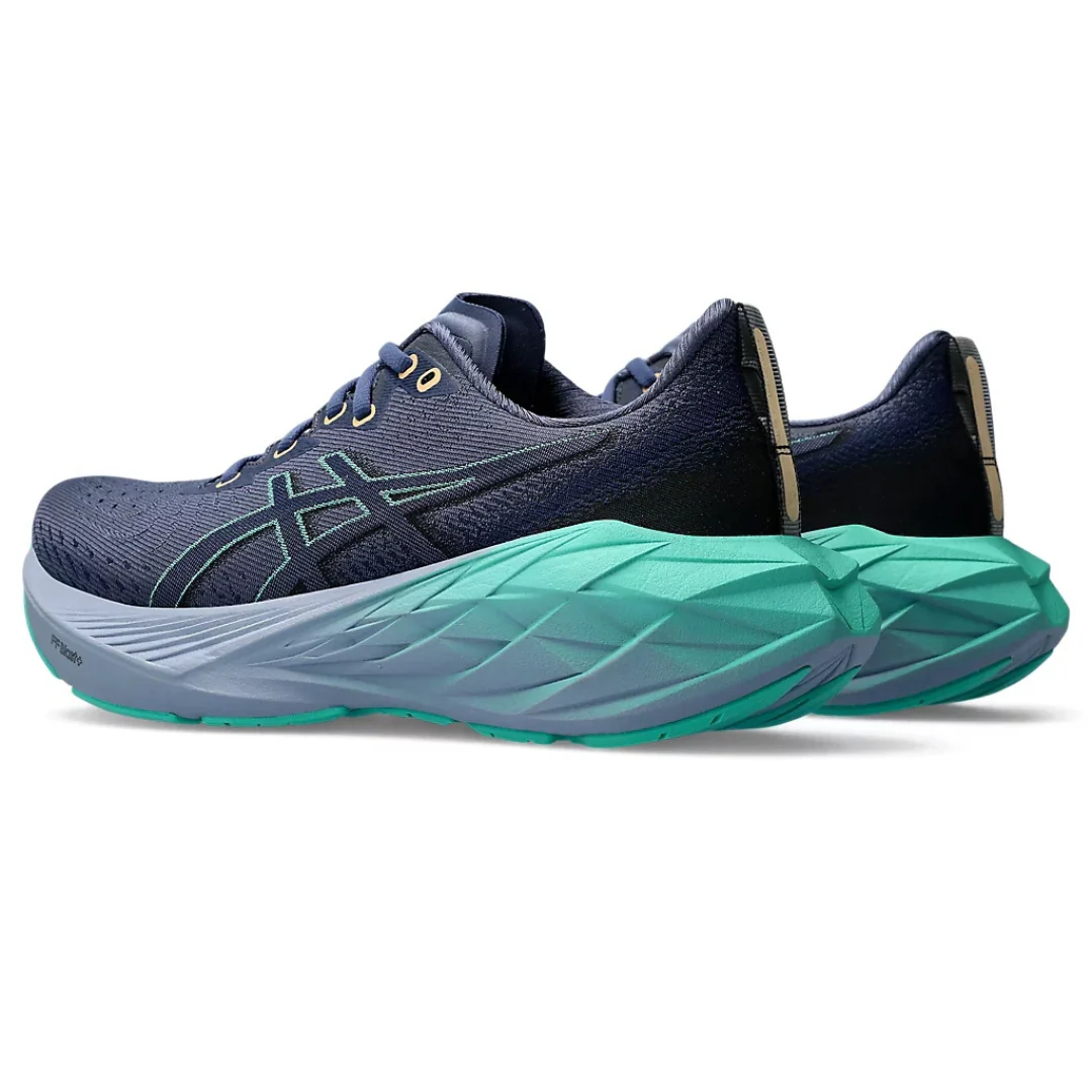 Asics NovaBlast 4 Azul Marinho com Verde e Azul