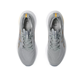 Asics Gel Nimbus 26 - Cinza e azul Marinho com Branco e Laranja