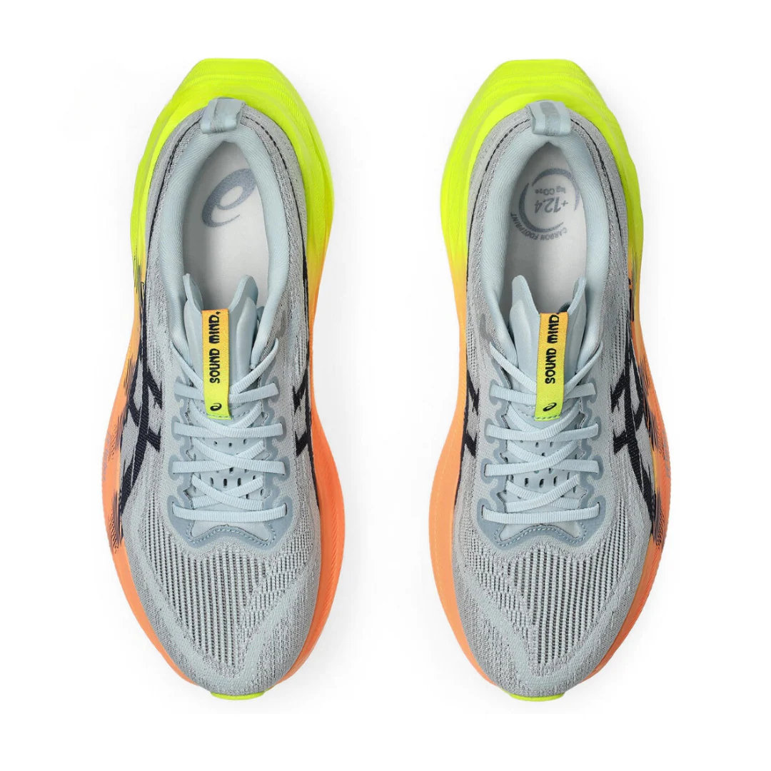 Asics SuperBlast 2 Paris Unissex- Cinza com Verde e Laranja