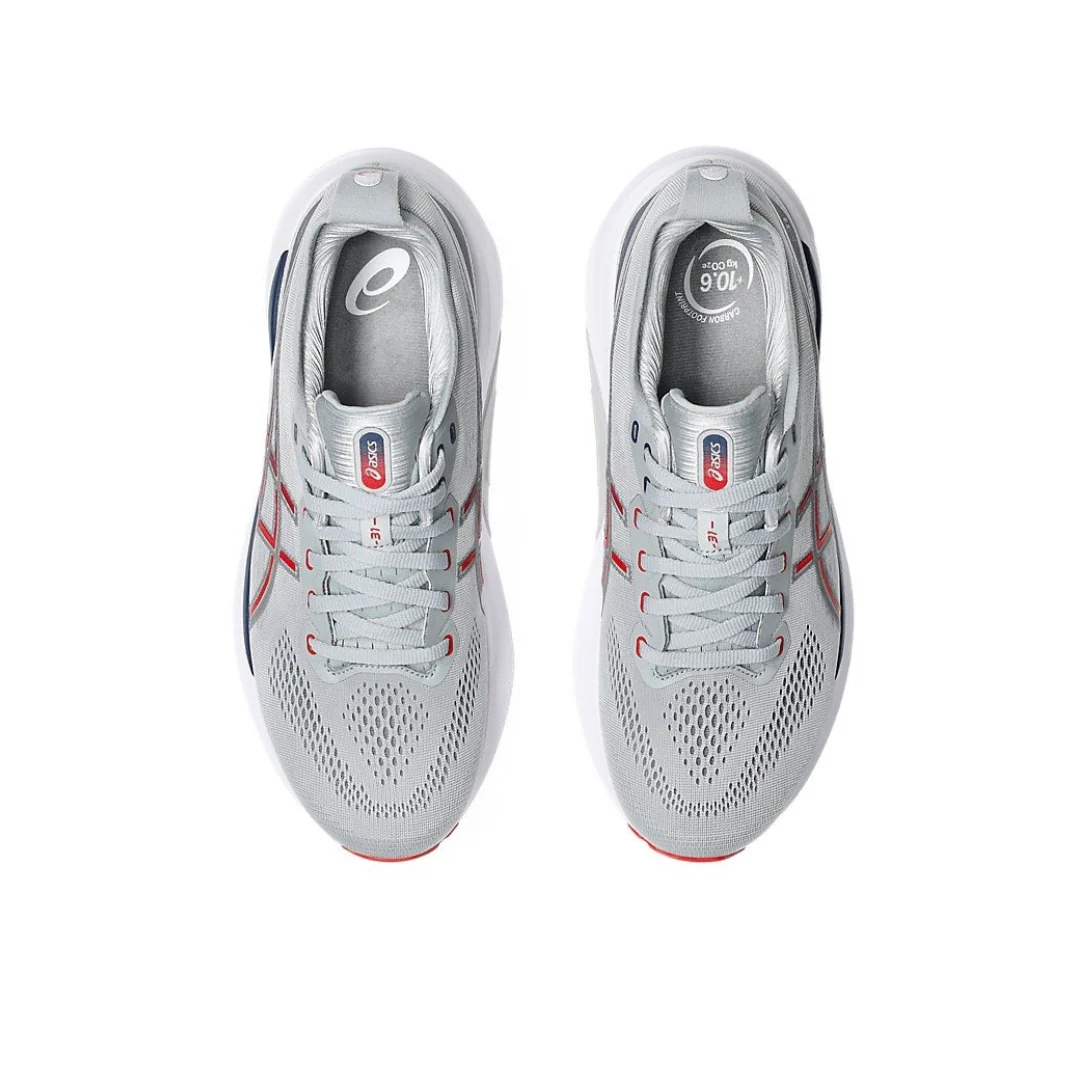 Asics Gel Kayano 31 - Cinza com Vermelho e Azul Marinho