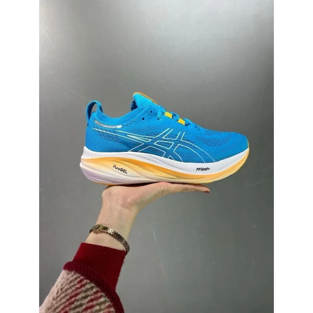 Asics Gel Nimbus 26 - Azul e Laranja